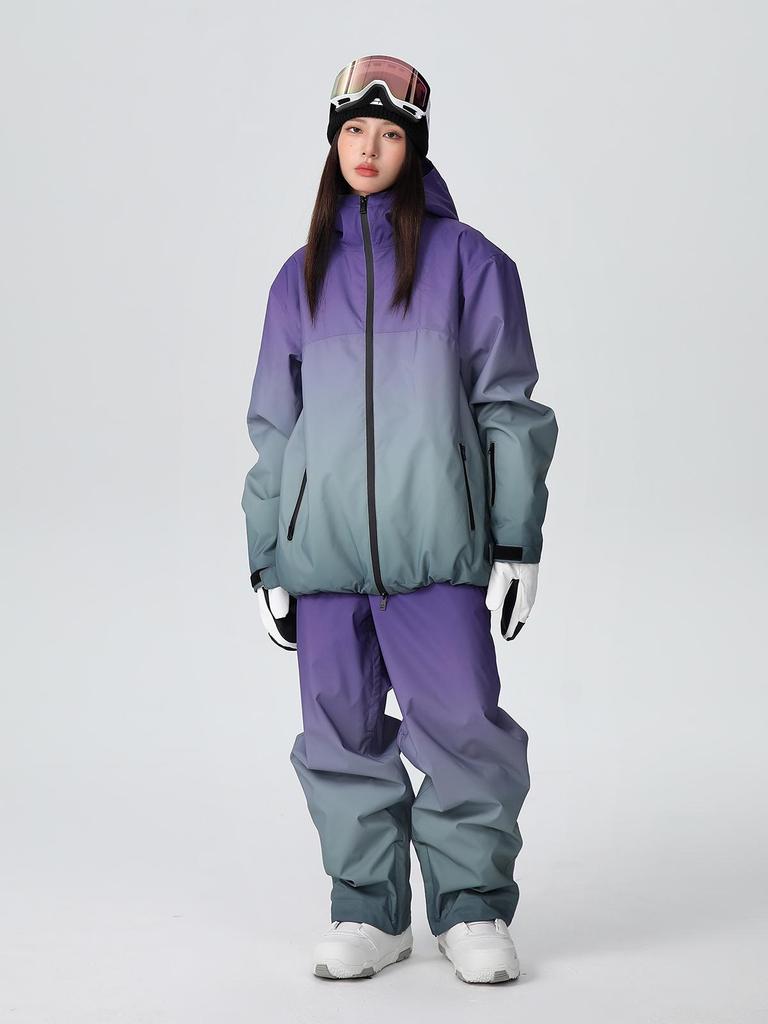 Xueyi Pai Women's 3L Gradient Ski Suit - Warm, Windproof, Waterproof Snowboarding Gear.