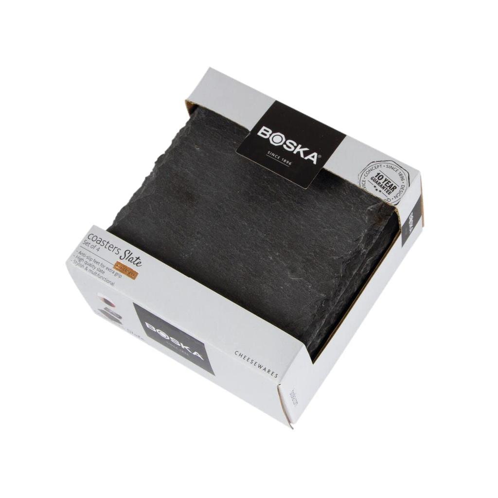 BOSKA Set of 100 X 100 X 8 Mm Coasters, 4, Stone, 2300,