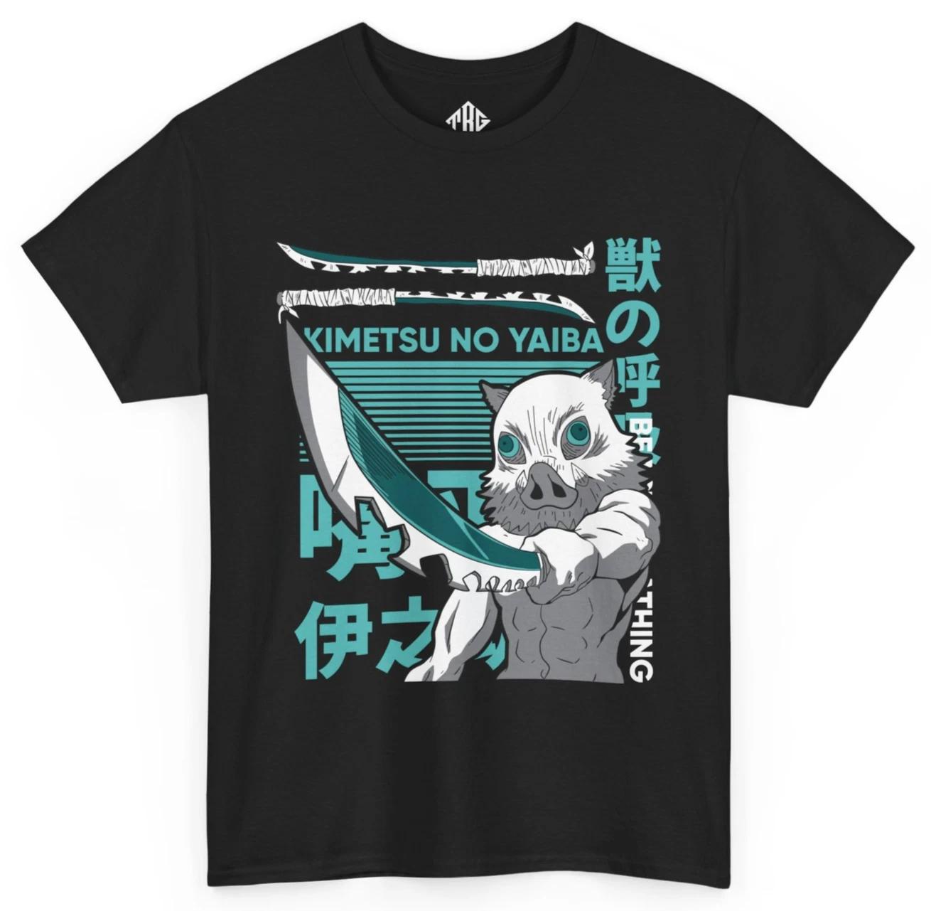 Футболка Иноске Хашибира Demon Slayer Маска кабана Фан-арт Футболка S