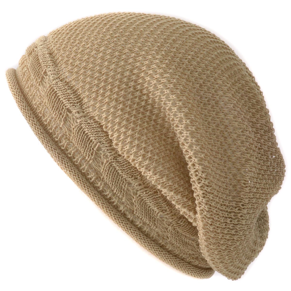 

ШАРМ Сетчатая вязаная шапка Размер подходит и Свободная посадка Форма баллона [Один Все/Бежевый] Стильная, Легкая, Дышащая,