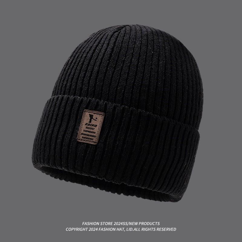 Beanie Cap Knitted Hat Winter Protection Solid Color Caps Outdoor Unisex Gift
