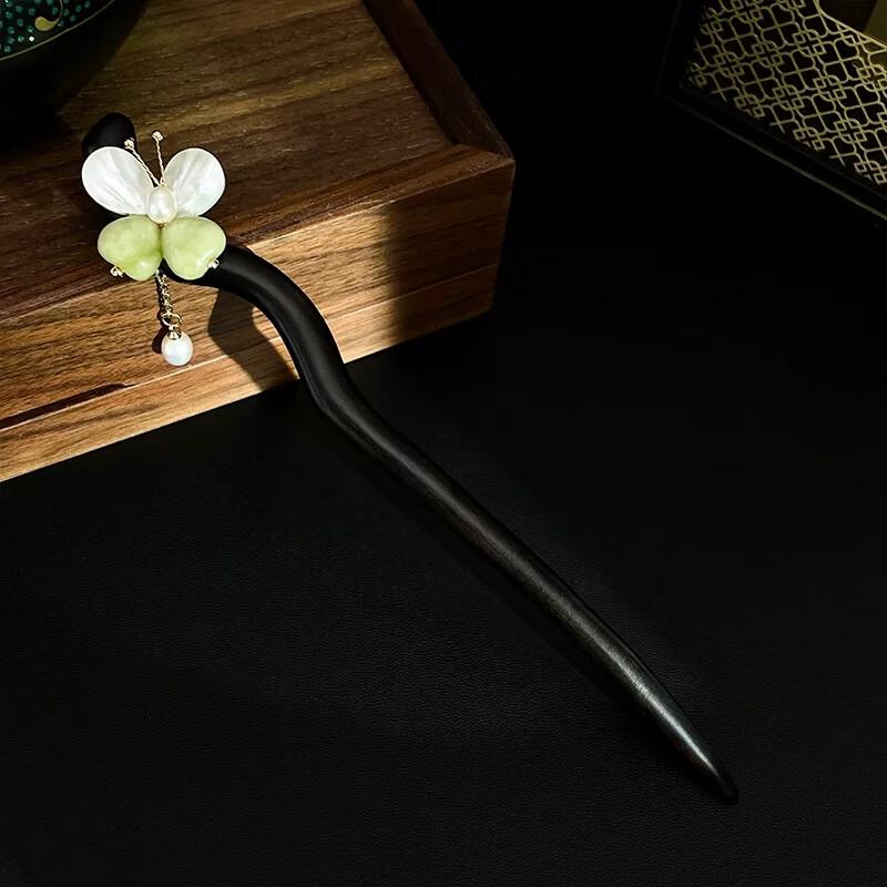 CHIMERA Ebony Wood Chinese Style Hairpin