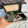 12.7 cm Brass Compass Sextant with Wooden Case Perfect Navigational Tool for Mariners Collectors J Scott London-Brass Sextant Gift