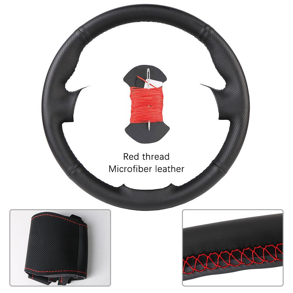 Customized Car Steering Wheel Braiding Cover For Fiat Bravo Doblo Opel Combo Grande Punto Linea Qubo For Vauxhall Steering Wrap