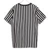 1piu1uguale3 Block Stripe MRT309 Cotton Crew Neck T-Shirt tops 4 Black WhiteUsed