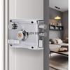 1 Set of Old Style Exterior Door Lock Set Anti-theft Door Lock Indoor Iron Door Lock with A Key Household Hardware Accessories