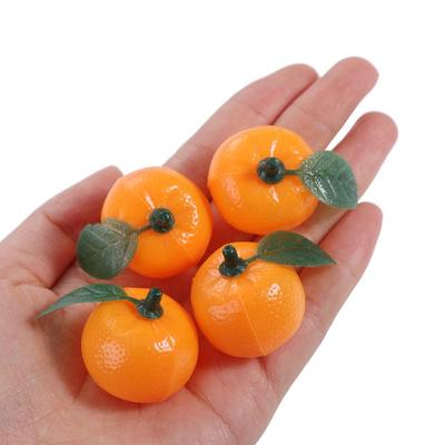 10pcs Mini Artificial Plastic Orange Handicrafts Realistic Simulation Orange Funny Fruit Model Home Kitchen Decor