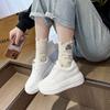 Little white shoes women's new women's shoes versatile shoes  breathable leather thick soles increase height casual board shoes women