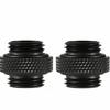 2PCS Short Style Water Cooling Adapter Black PC Water Cooling  Radiator Connection