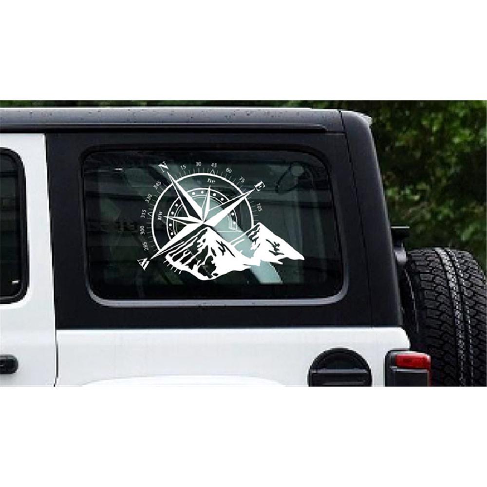Car Off Road Suv Window Glass Hoods Body Side White Compass Totem Decal Sticker