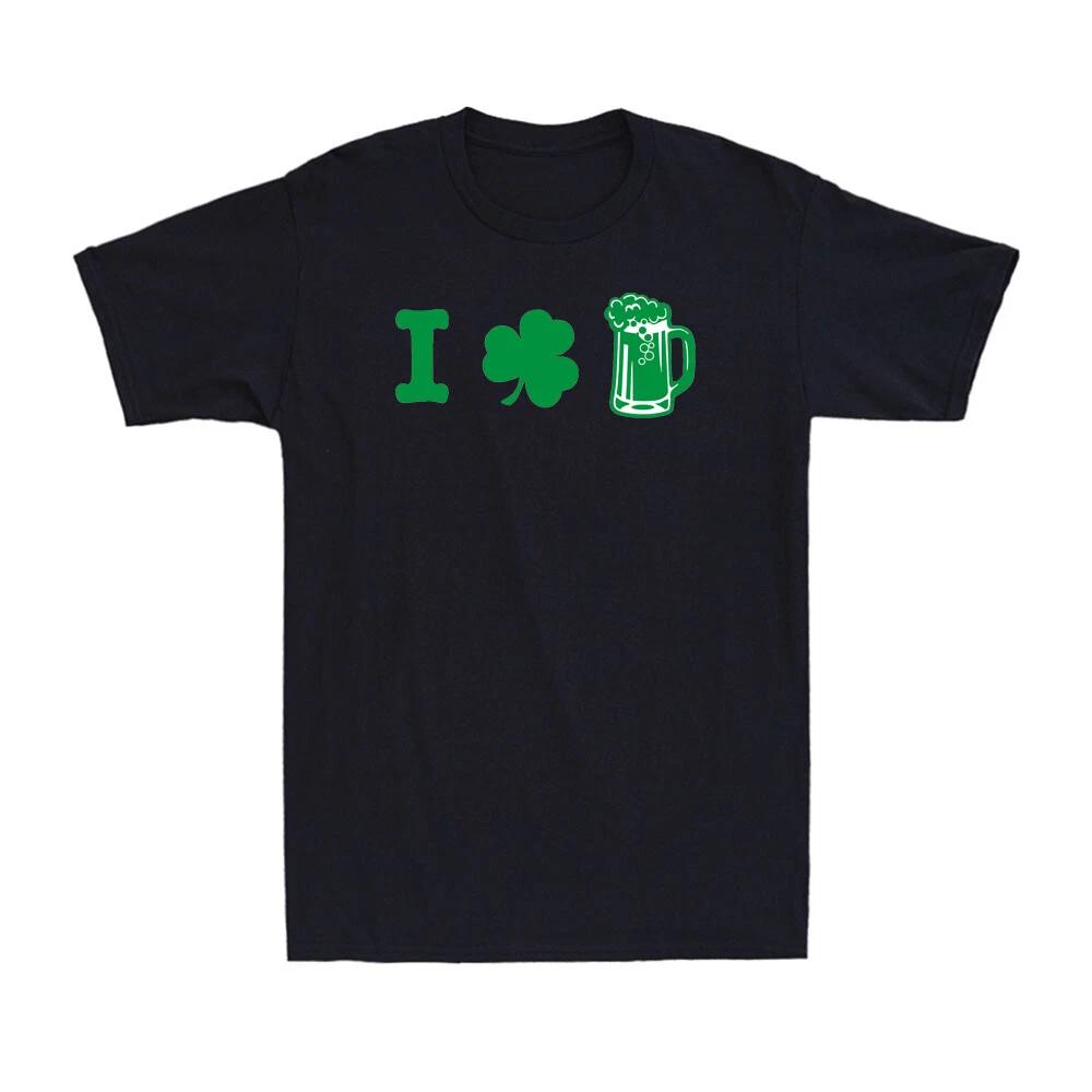 Irish St Patrick s Day I Clover love Beer Shamrock Gift Ireland Green T-Shirt S