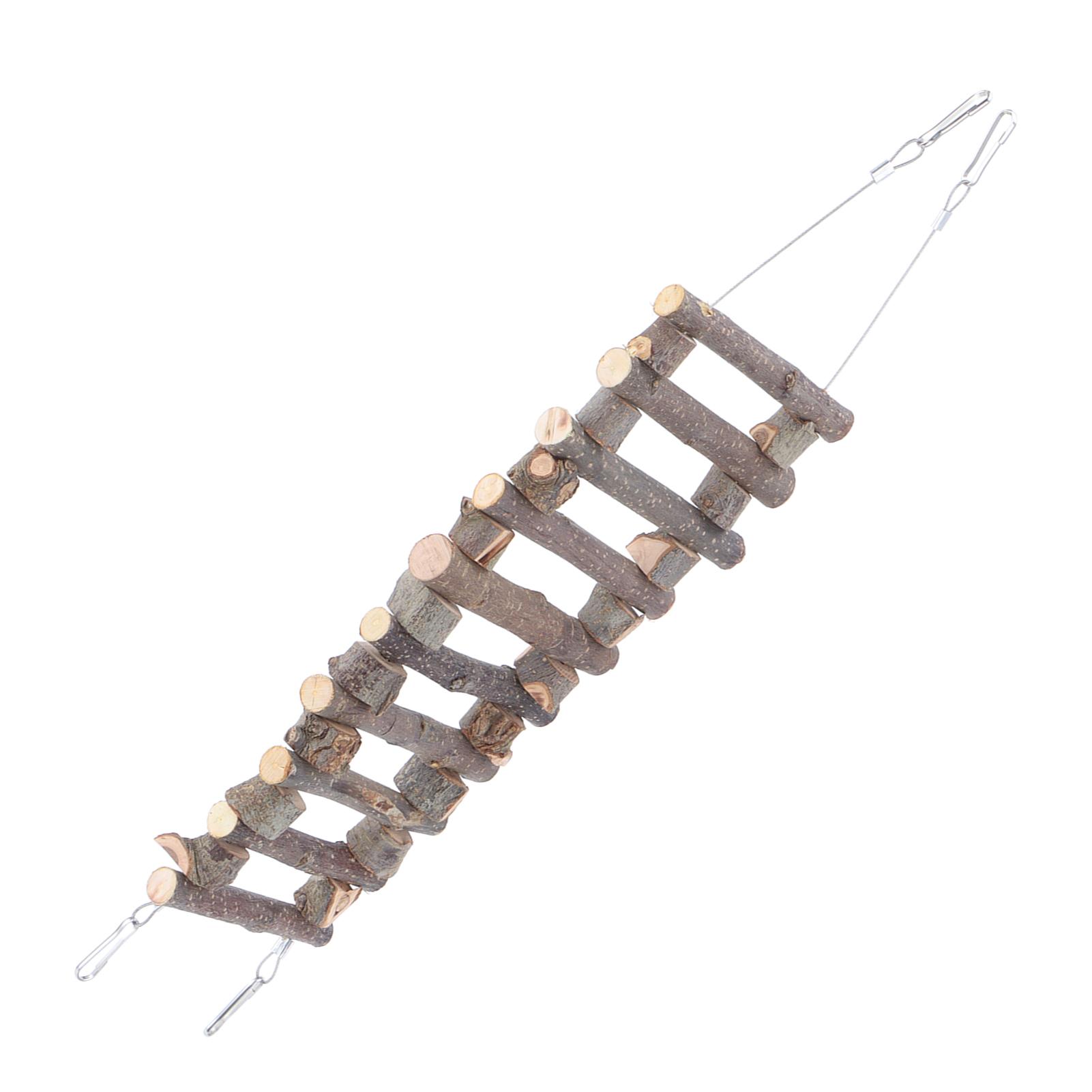 

Wooden Pet Ladder Soft Animal Bendable Bridge Toy for Hamster Mouse Squirrel Parrot60cm 60cm/2.0ft