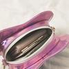 Chic Women Heart Hologram Wallet Laser PU Big Zipper Clutch Bag Pouch