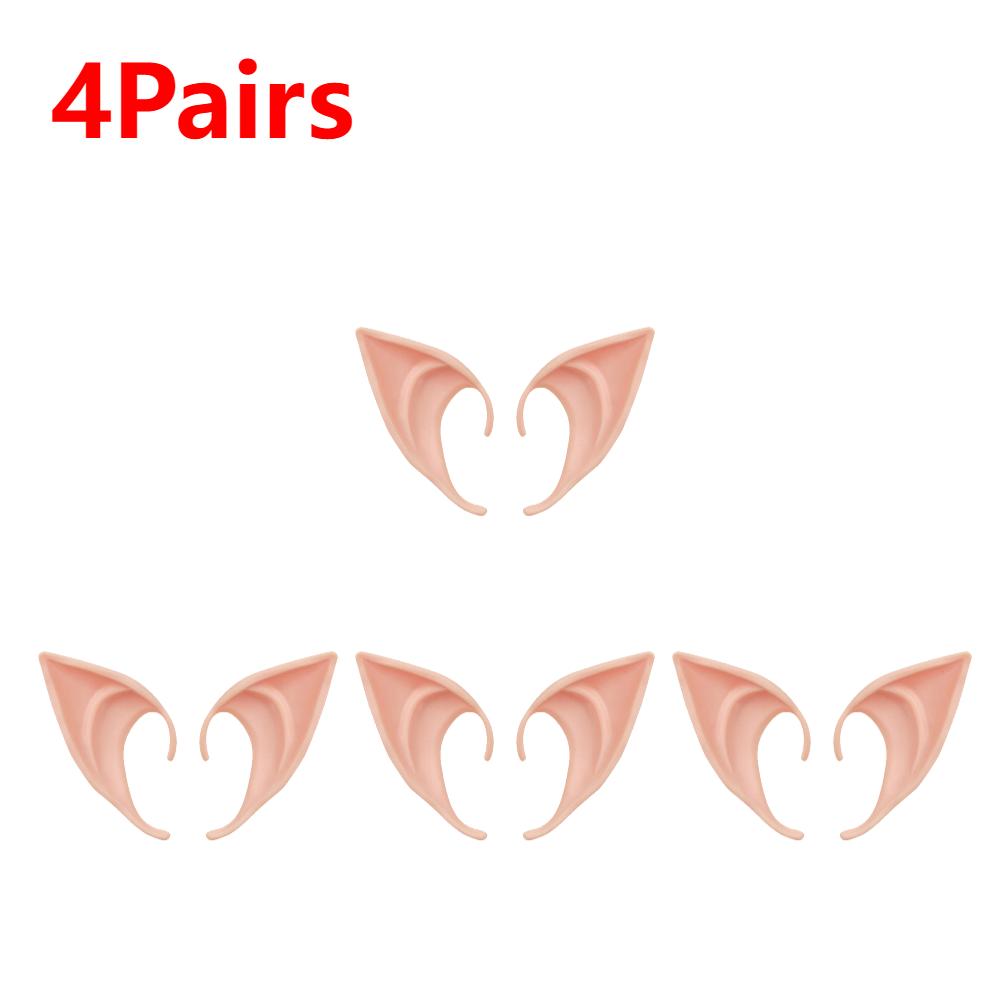 1-10 Pairs Halloween Elf Ears Decoration Angel Elf Ears Masquerade Party Costumes Christmas Party Supplies Photo Props Kids Gift