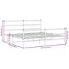 Metal Bed Frame with Headboard and Footboard Black 183 X 213 Cm