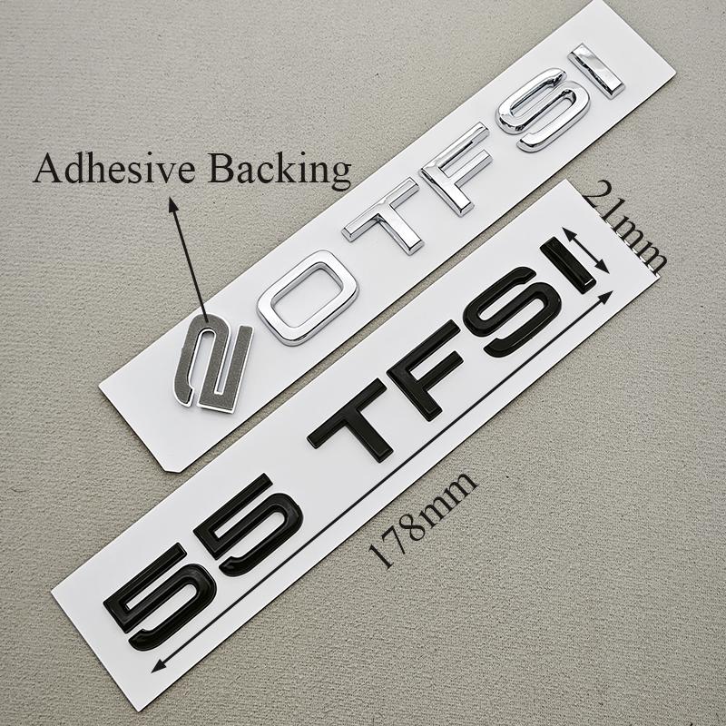 For q2 A6 A7 A8 Q7 Q8 Horch Exterior Accessories Car Letters ABS Chrome Black Logo 50 TFSI 55 TFSI Rear Trunk Badge Emblem