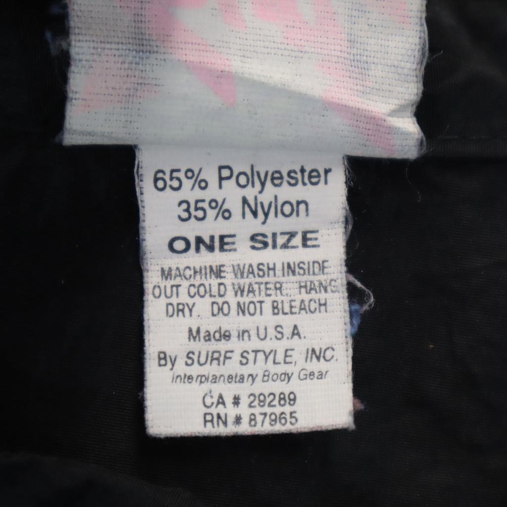 Surf STYLE 90s Old USA Made Half Zip Jacket ONE SIZE Black Pullover Men's Used