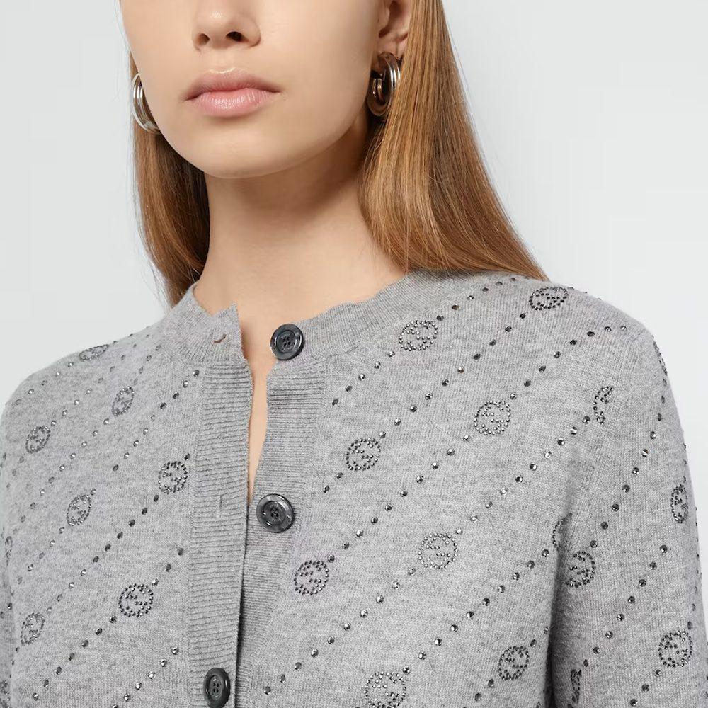 Gucci Cashmere Sweater Women's Gray 773367-XKDUT-1056