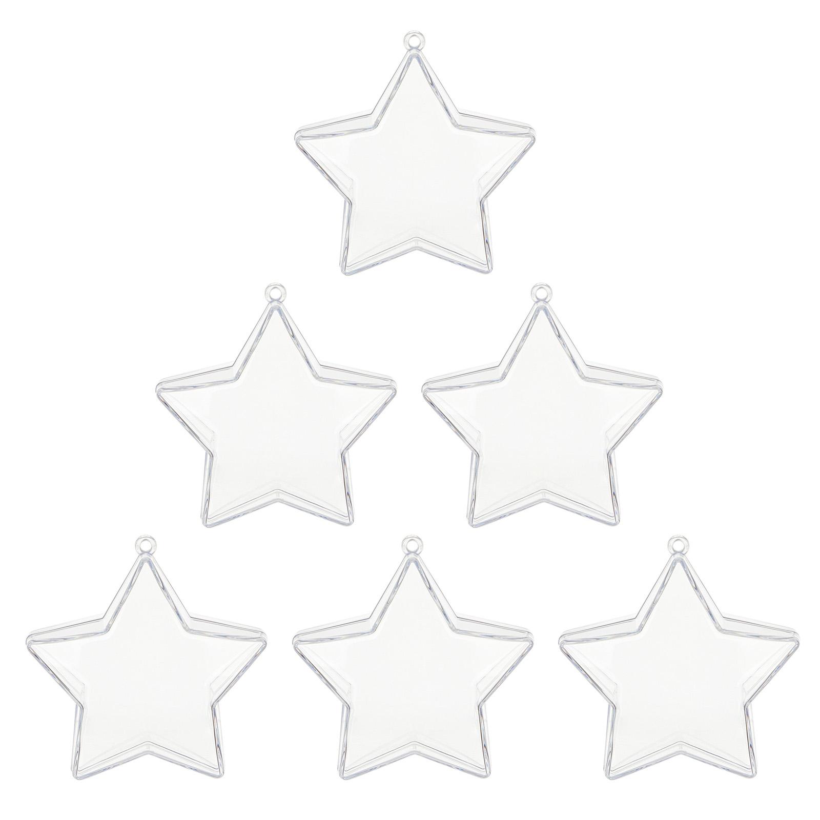 

Набор из 6 прозрачных пластиковых заполняемых шаров, подвески на елку, фестивальное украшение для дома и мероприятий D