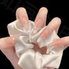 Elegant Long Wedding Nails: Light Luxury Press-Ons with Pearl Flowers for a Fairer Look. Perfect for Autumn Travel Makeup. Removable Nail Art.
