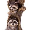 1pcs Resin Raccoon Birdbath, Antique Garden Bird Feeder, Resin Art Outdoor Yard Animal Sculptures Ornament Decor