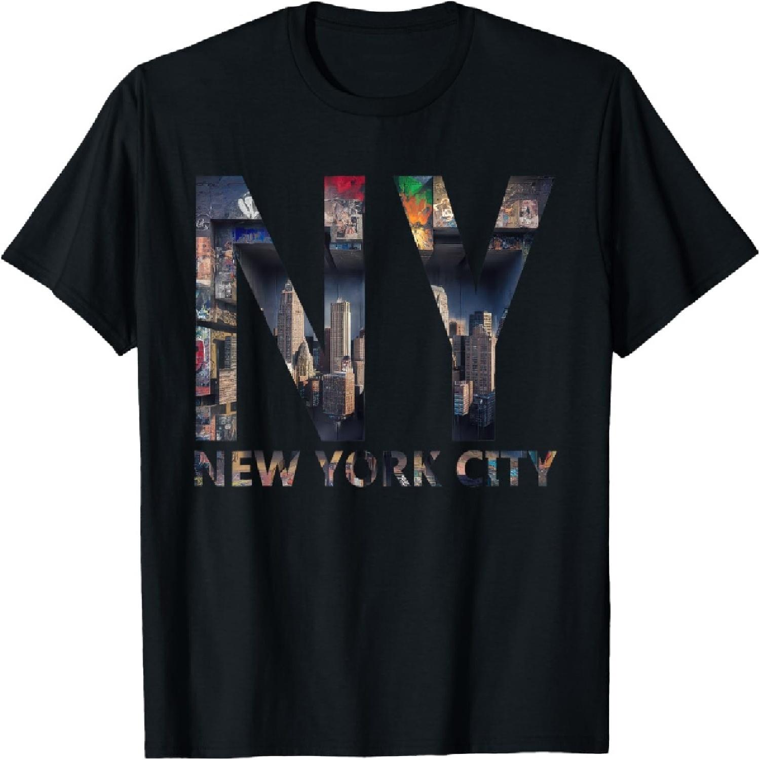 Нью-Йорк Подарки Для Мужчин Женщин Город NY Винтажный Спорт Городской NYC Футболка S