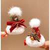 Ding Ding Ding~Cute Red Christmas Tree Hat Hair Clip, Women's High-end Dressing Props, Plush Side Bangs Clip