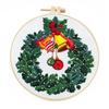 Accessories Xmas Patterns DIY Merry Christmas Cross Stitch Kit Embroidery Hoop Christmas Embroidery