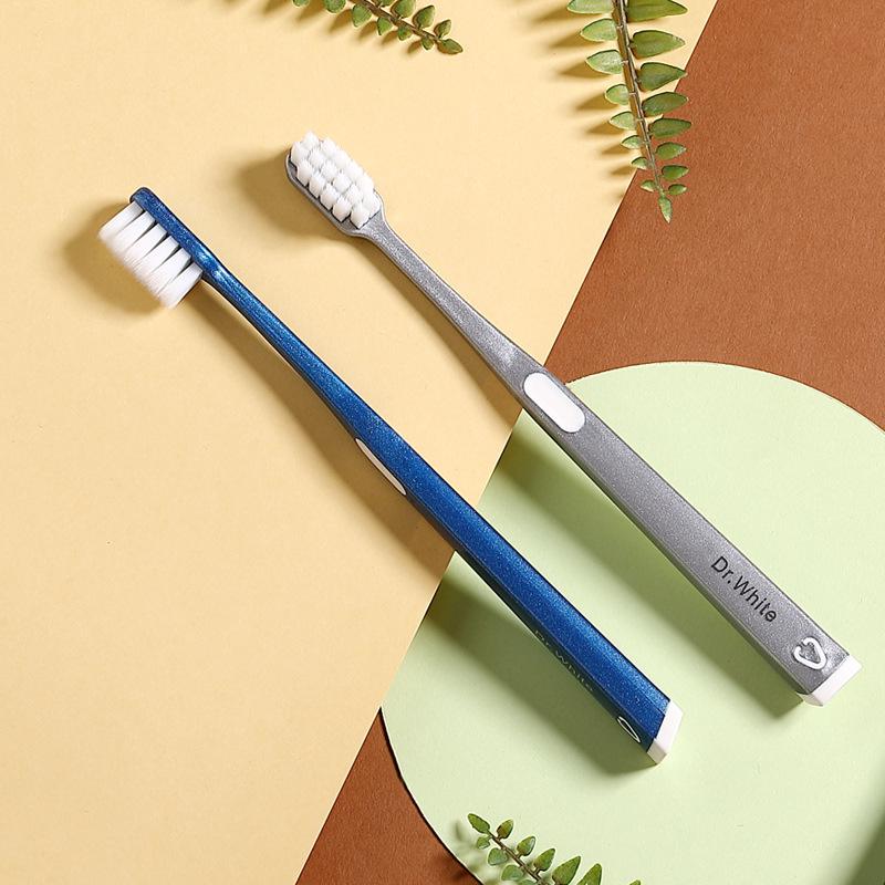 Doctor White Ultra Soft Toothbrush 10,000 Bristles for Sensitive Gums, Unisex Large Hole Design