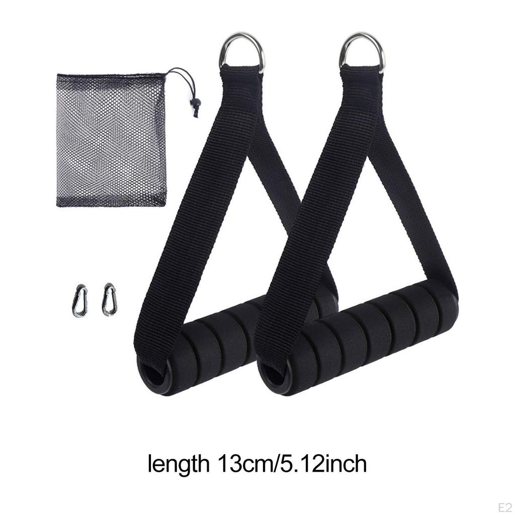 2 Exercise Handles, Resistance Band Handle Only, Heavy Duty Gym Accessory, Pulley Handles.