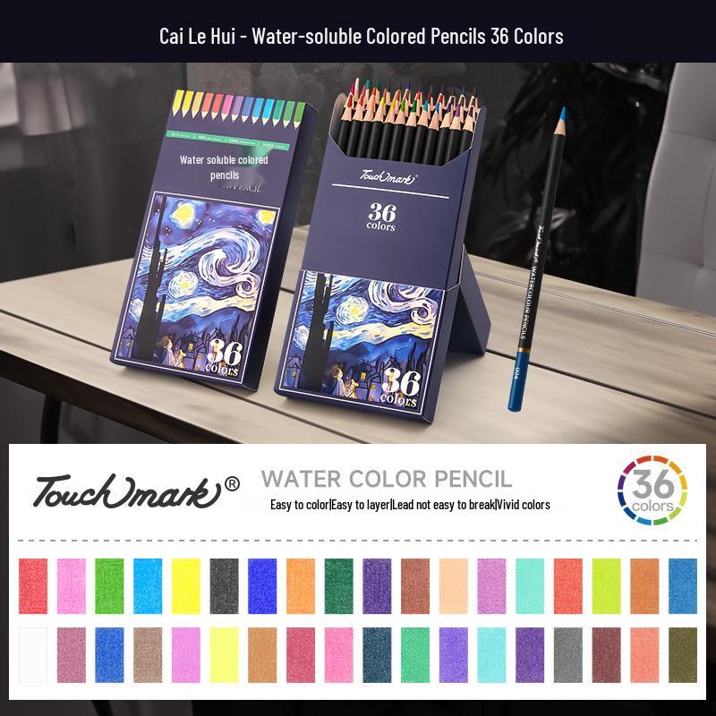72-Color Water-Soluble Colored Pencils - Durable Lead for Art Students