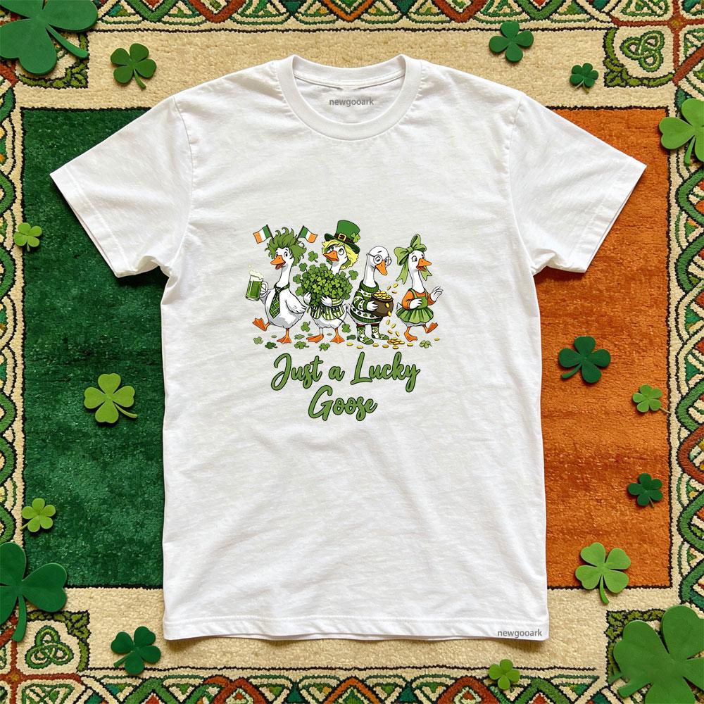 

Saint Patrick Retro printed T shirt Unisex green lucky Irish cotton Casual funny festival Unisex Adult Party tee S