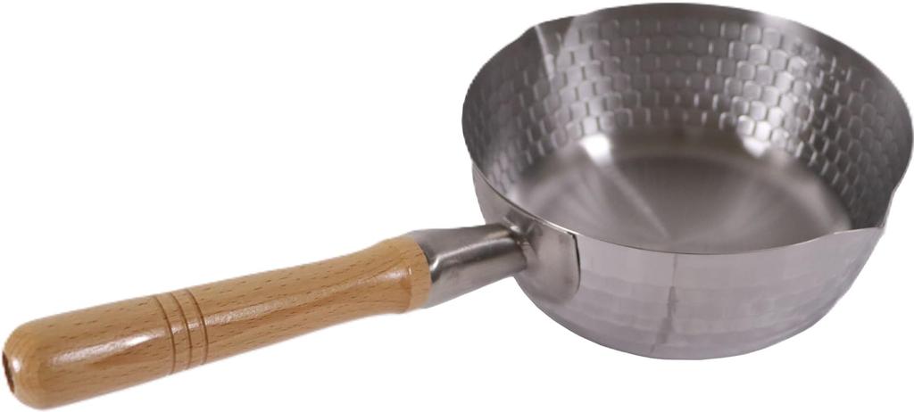 Kanda Yukihira Pot Stainless Steel Made In Pot for Home Ideal for Electromagnetic Yukihira 019423 Ruler, 21cm, Japan, Tsubame-Sanjo, IH/Gas