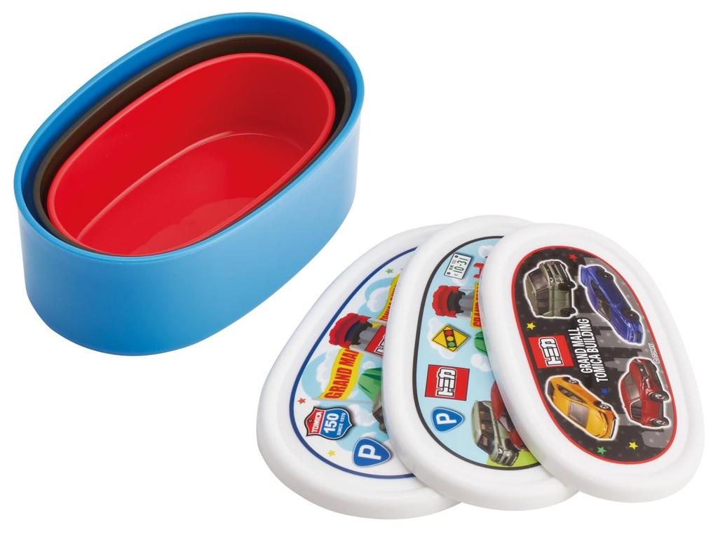 Skater Lunch Sealable Storage Set of Made in Tomica Boxes, Containers, Containers, 3, Japan, 26, Boys, SRS3S-A