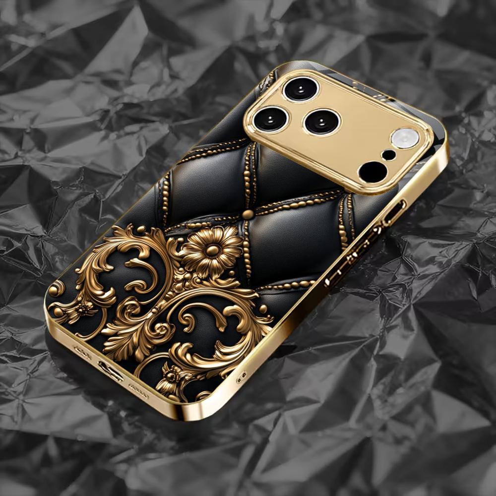 High-end Business Exquisite luxurious Phone Case Electroplated Glass PhoneCase for iPhone 17 16 15 14 13 12 11pm Pro Plus