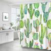 Tropical Plants Green Leaf 3D Printing Shower Curtain Polyester Waterproof Bathroom Curtain Home Decoration Curtain With Hook