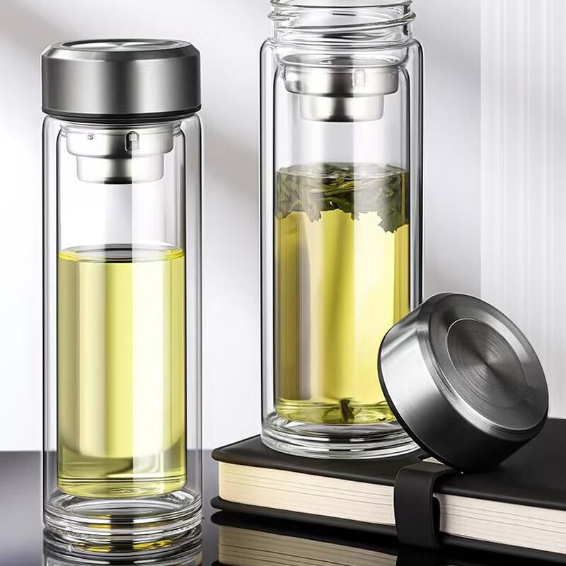 Sviao Double-Layer Borosilicate Glass Tea Infuser Bottle
