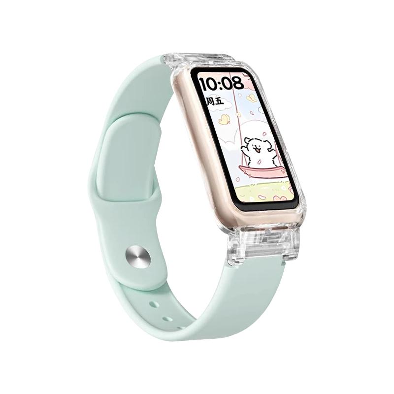 

Transparent Case+strap For Huawei Band 10/9/9 NFC Accessories Sport Silicone watch bracelet correa for Huawei Bands 8/8NFC Cover For Huawei Band 8NFC