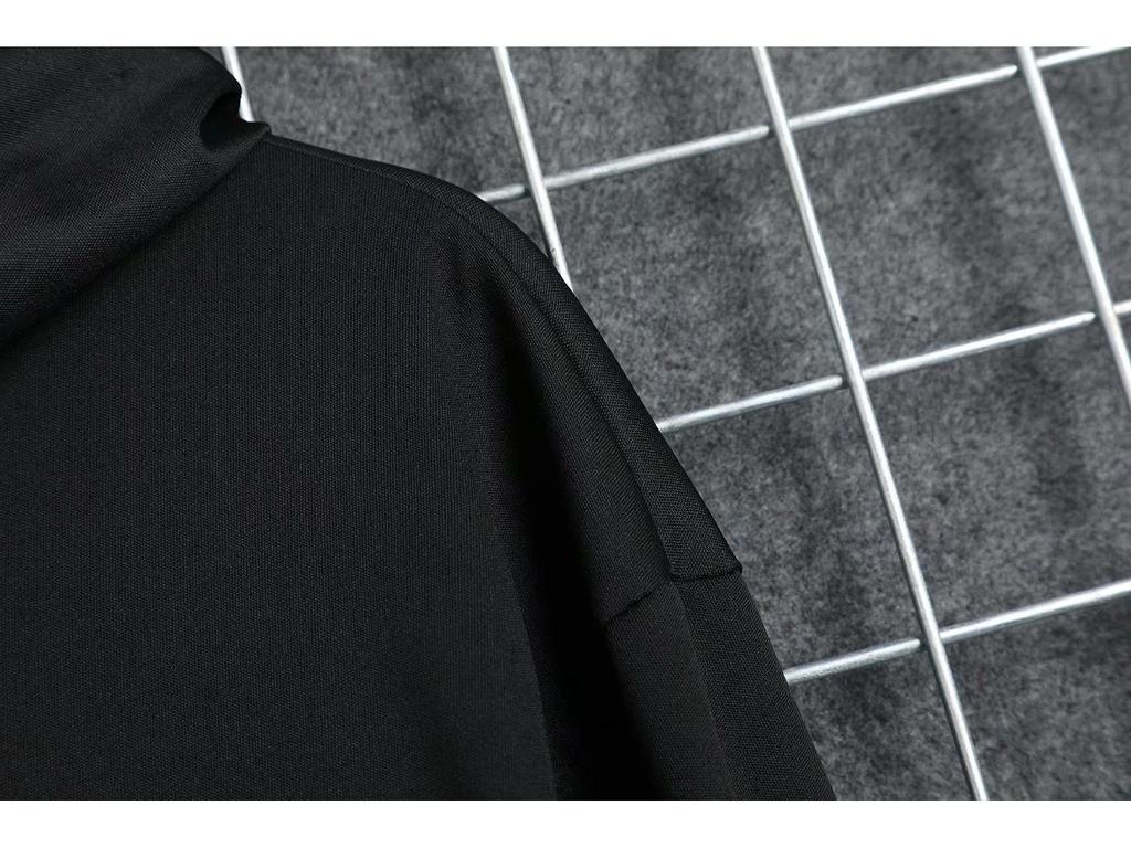 Men's 2021 Autumn Korean Style Hooded Hip-Hop Sweatshirt with Zipper and Ribbon Detailing