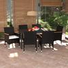 Day and Night - Day and Night Garden Dining Set 7 Pieces and Black Synthetic Rattan Cushions
