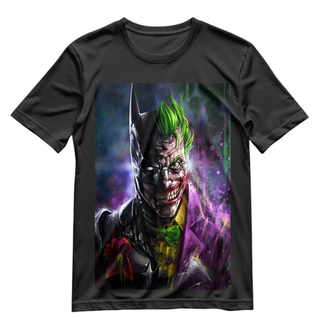 Joker T Shirt Batman X Joker Split Style Shirt S-XXXL Graphic Tee Retro Joker M