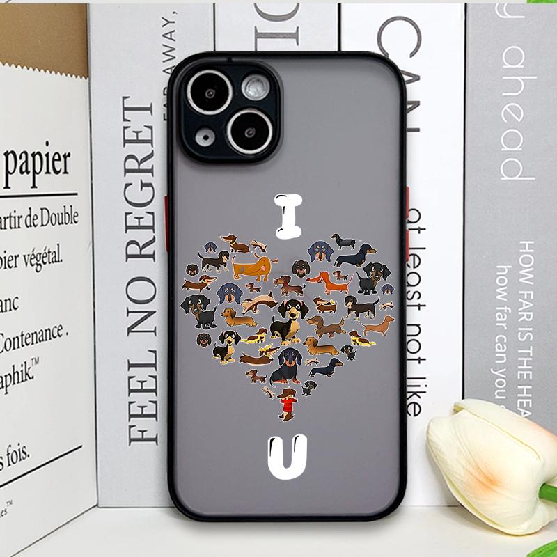 Lustiges Cartoon Dackel Süßes Hundemuster Handyhülle für Xiaomi Redmi Note 14 Pro Plus 4G 13 12 11 11T 10 Pro+ 9 8 PRO 5G Cover