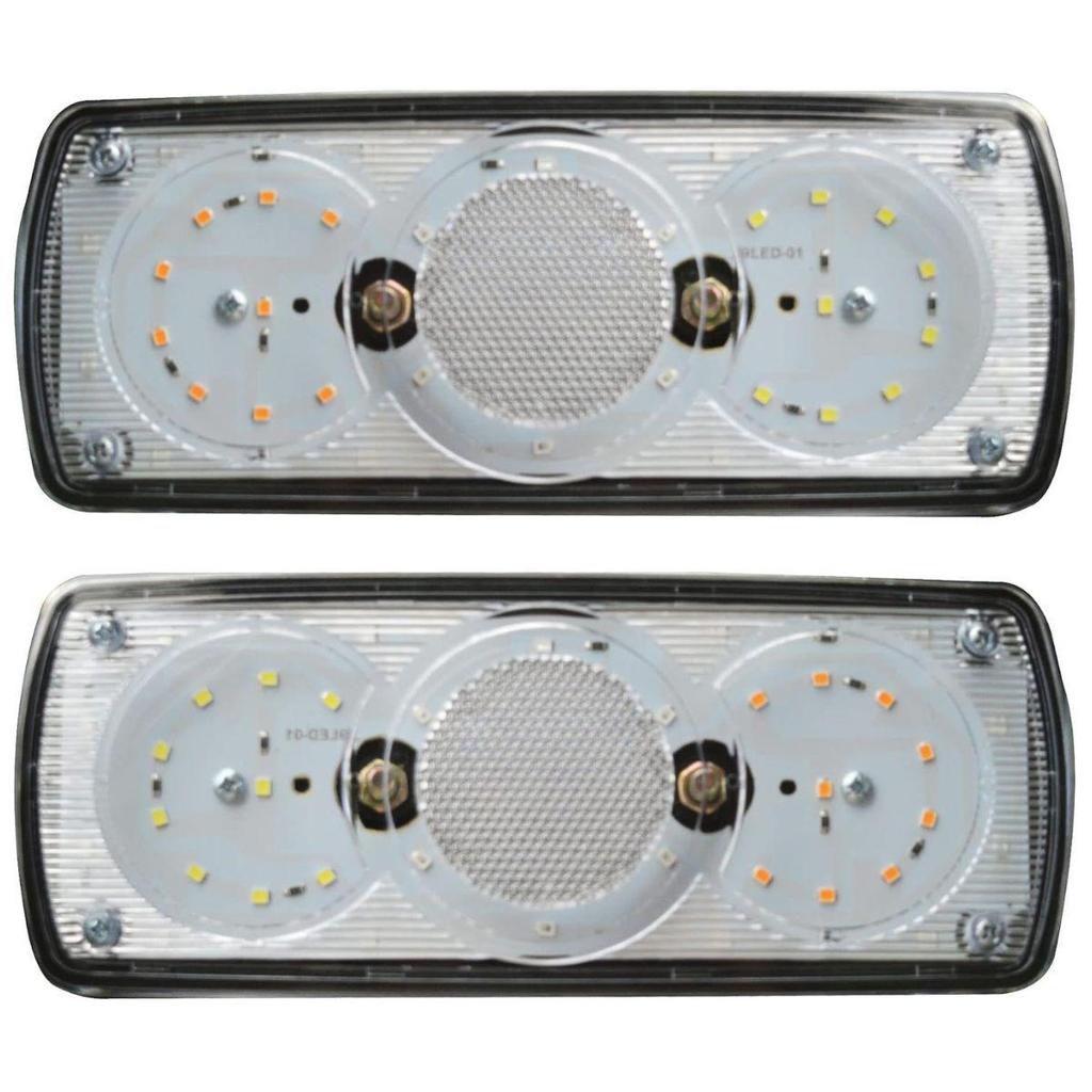 APSMOTIV Bajato Paar LED-Rückleuchten Baugruppe Rückleuchte Geeignet für Mahindra Jeeto Minilaster