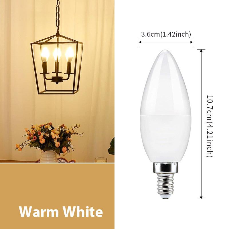 10PCS LED Candle Bulb AC220V 3W 6W 9W 12W E14 Suitable for kitchen bathroom chandelier crystal lamp