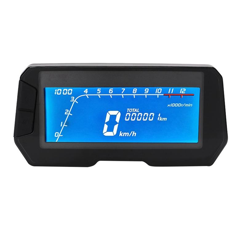 LED 12000RPM 6 Gear Universal Motorcycle LCD Digital Speedometer Backlight Motorcycle Odometer For1, 2,4 Cylinders Meter