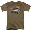 Back To the Future Wild West T Shirt Mens Licensed Retro Movie Safari Green