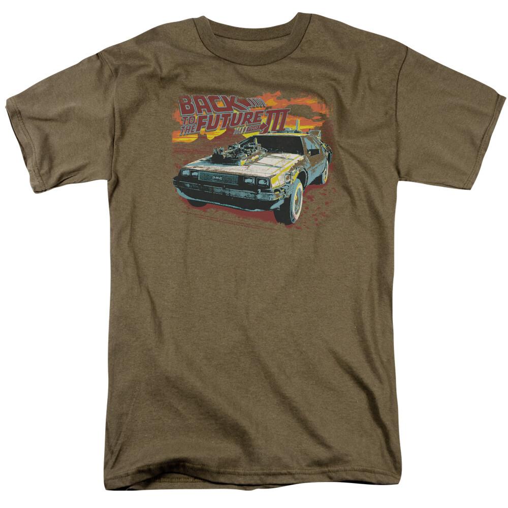 Back to the Future Wild West T Shirt Mens Licensed Retro Movie Safari Green XXL