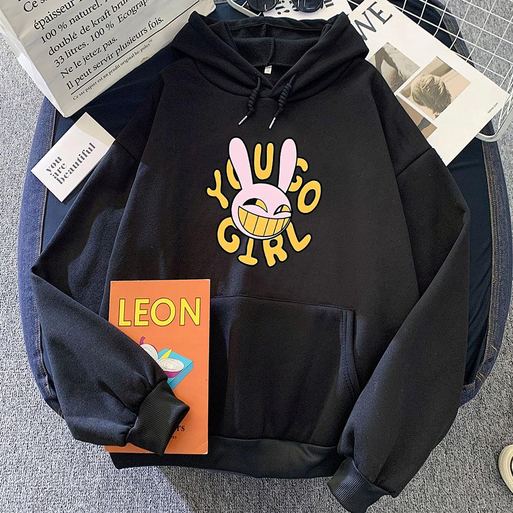 The Amazing Circus Rabbit Hoodies Long Sleeve Cartoon Graphic Sweatshirts Winter Fleece Casual Kawaii Printing Hooded