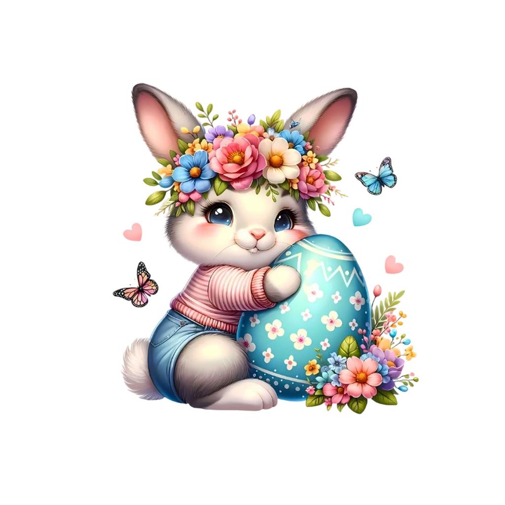 Easter Themed Easter Egg Wall Stickers, Wall Decorations, Holiday Decoration Stickers, PVC Self-adhesive Stickers