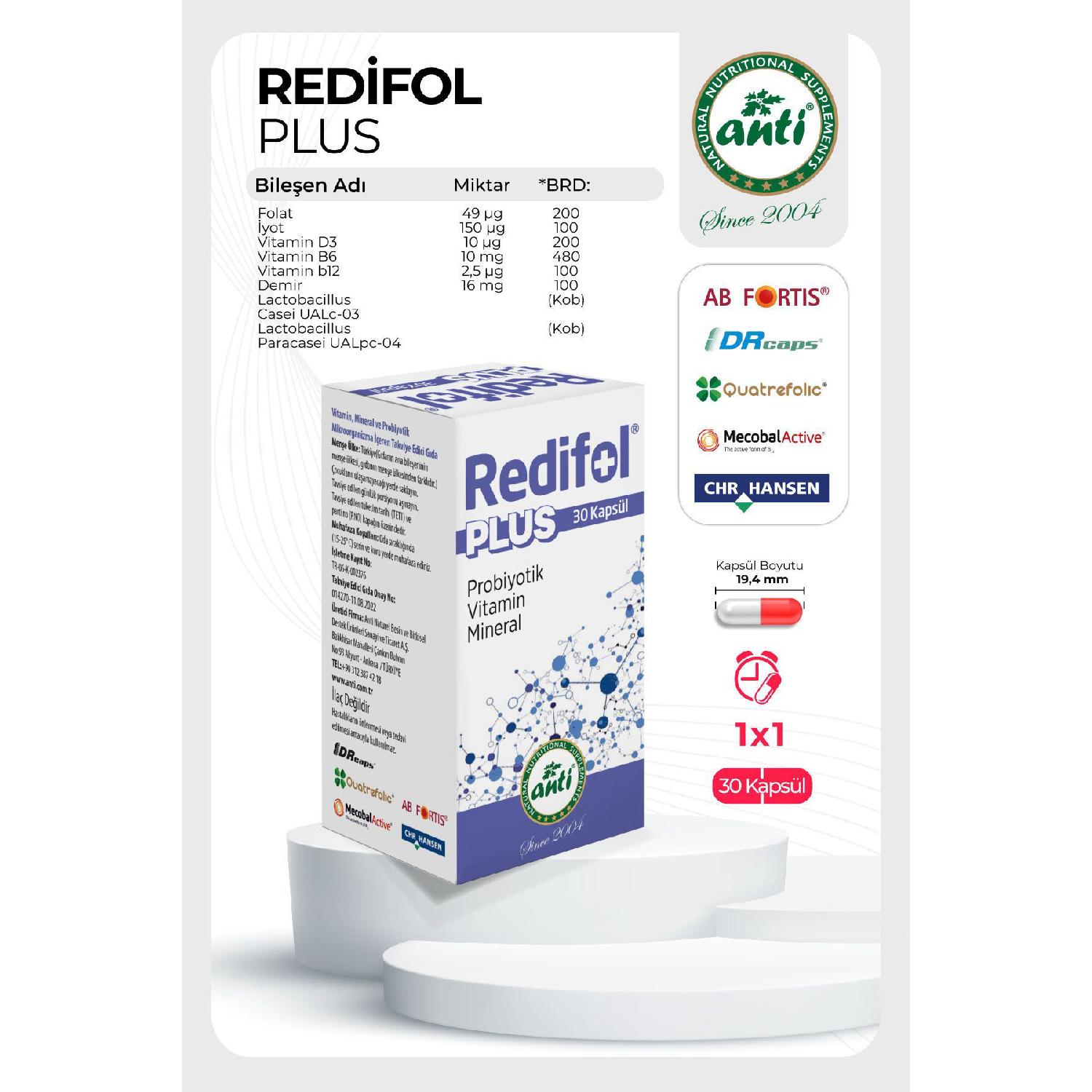 

Redifolplus (probiotic, Folic Acid And Mineral Complex)